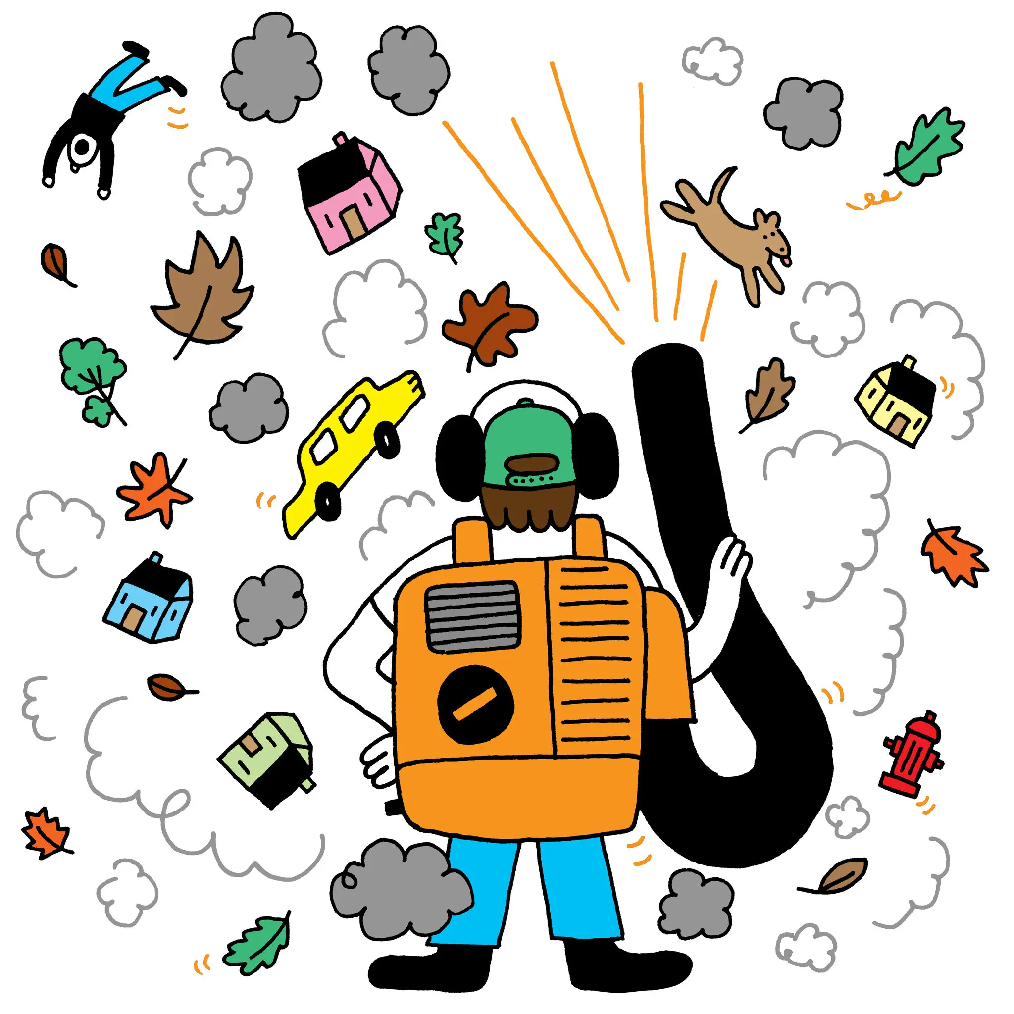 New York Times leaf blower article image